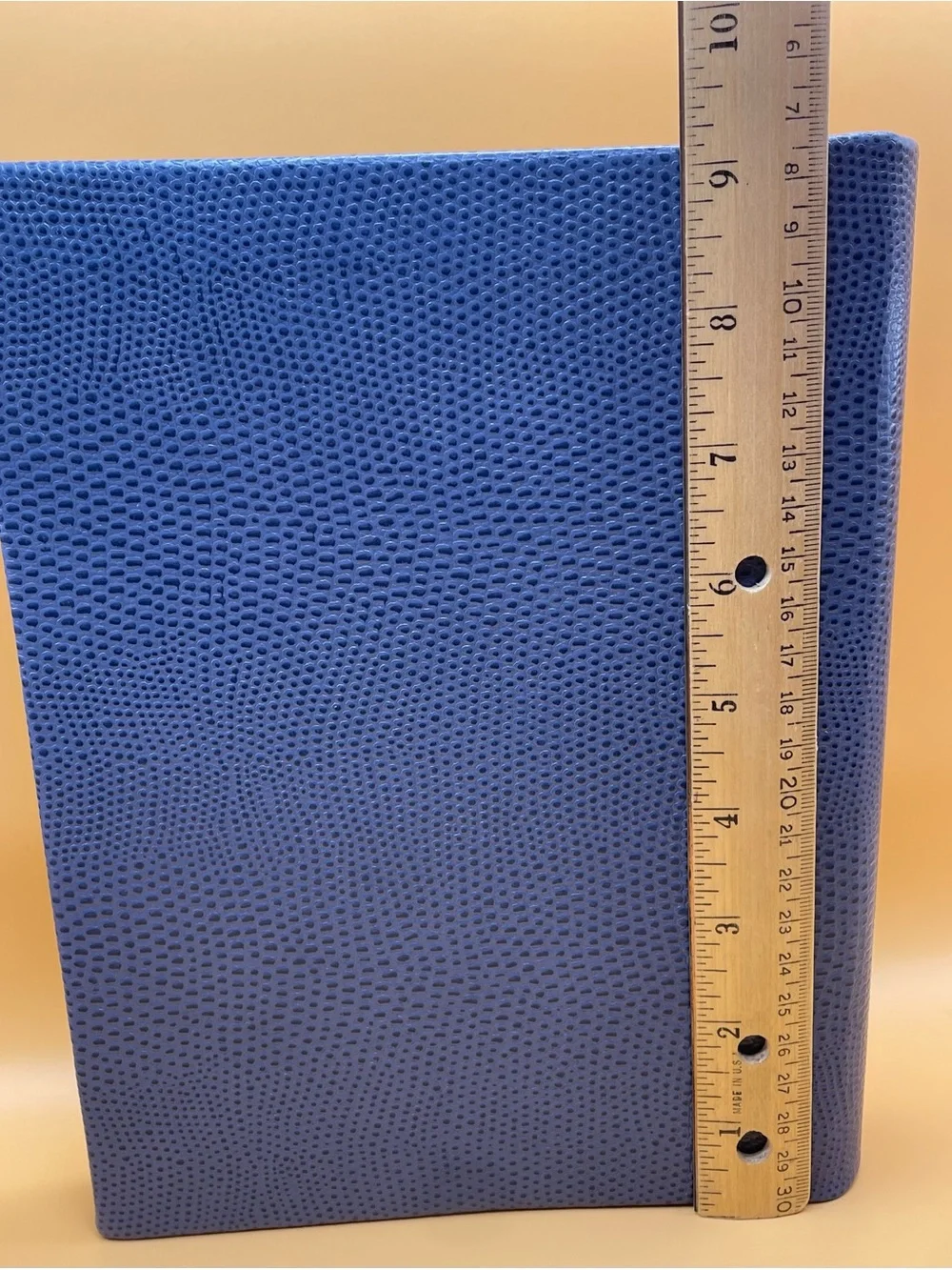 Helene Batoff Interiors 3-Ring Address Binder Blue Leather Jr. Size NEW VINTAGE